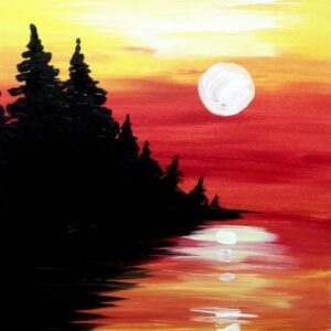 Paint Night - Sunset & Trees