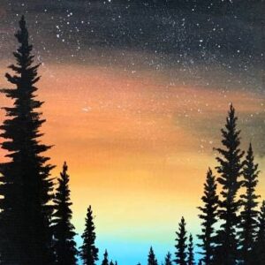 Virtual Paint Night - Midnight Forest
