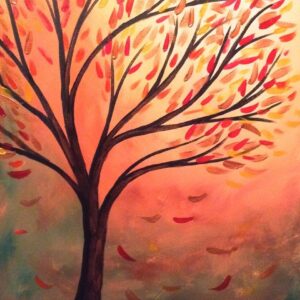 In Studio - Paint Night - Fall Tree