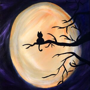 Free Instruction - Virtual Kids Paint Day - Halloween Theme
