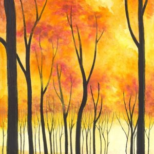 Virtual Watercolour Fall Forest Paint Night