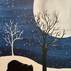 Bear in the Snow - Virtual Paint Night