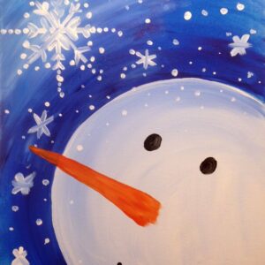 Free Virtual Paint Day for Kids - Happy Snowman