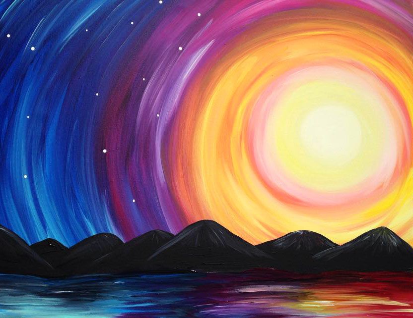 Virtual Paint Night - Vibrant Sunset