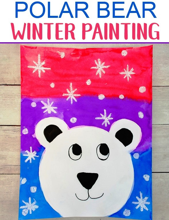 Free Instruction - Virtual Kids Paint Day - The Happy Polar Bear