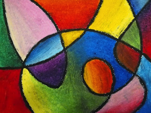 abstract oil pastel course