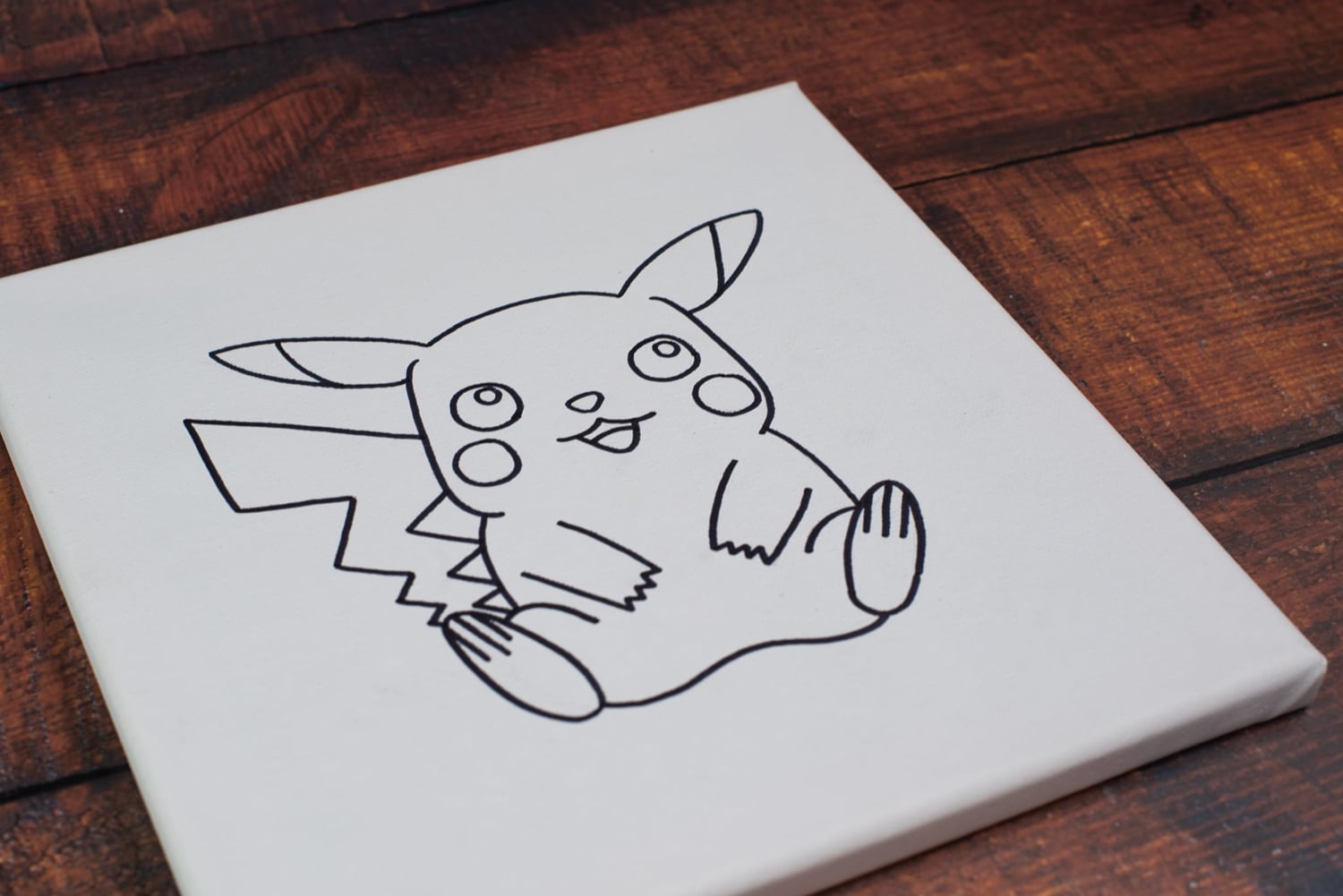Pikachu Paint Kit with 10x10 Canvas & Template #9 - Artsy Rose Academy