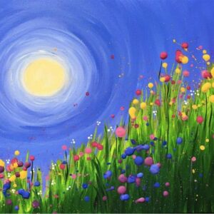 Spring Flowers in the Grass - In Studio Paint Night