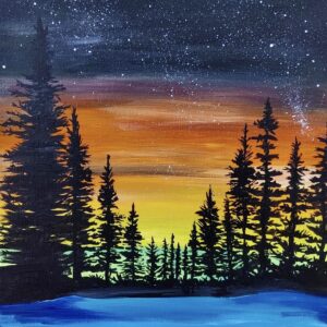 Forest Sunset - Virtual Paint Night
