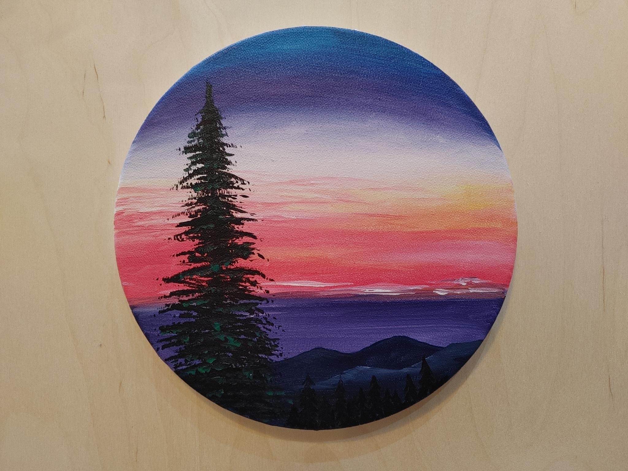 Pine Tree at Sunset - In-Studio Paint Night