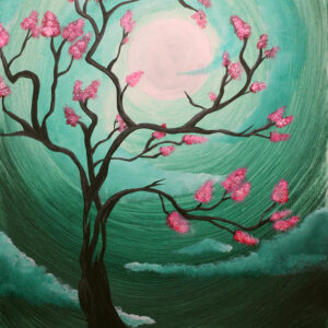 Cherry Blossom Tree & Teal Skies - Cherry Blossoms for Mom
