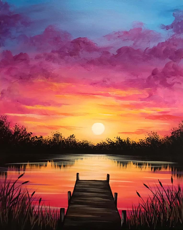Virtual Paint Night - Sunset Dock