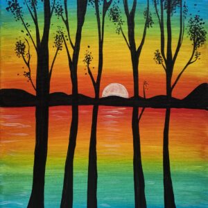 In-Studio Paint Night – Sunset in the Trees