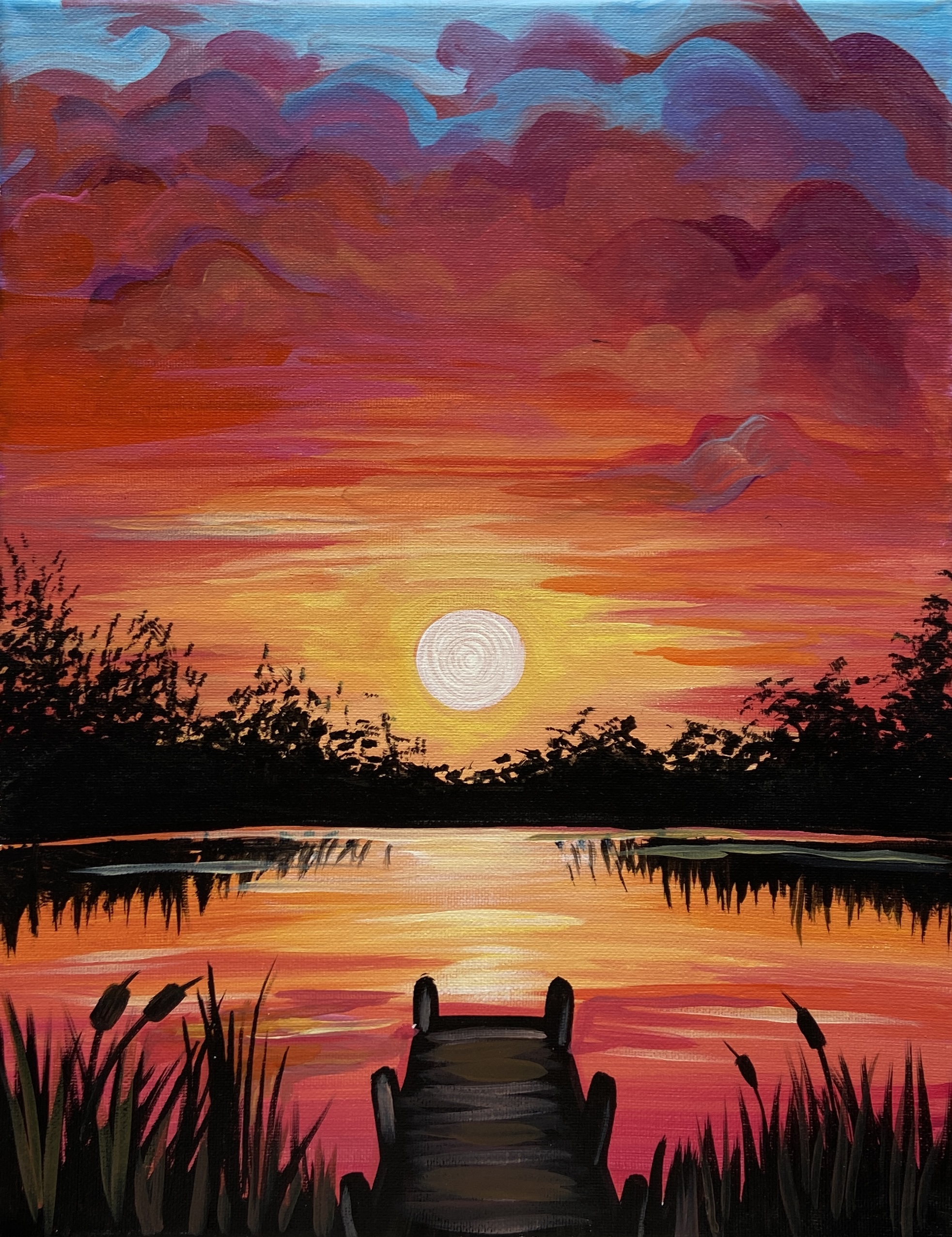 In-Studio Paint Night – Sunset on the Docks