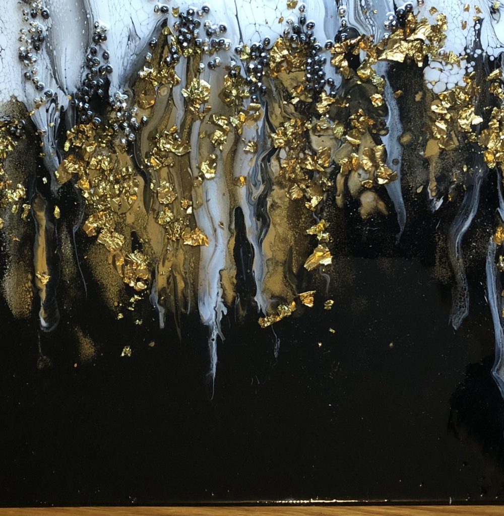 In-Studio - Abstract Acrylic Paint Pouring & Gold Leaf Workshop