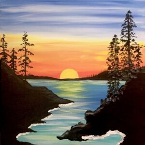 In-Studio Paint Night – Sunset on the Lake