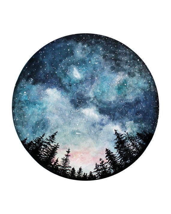 In-Studio Watercolour Paint Night – Galaxy and Forest