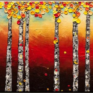 In-Studio Paint Night – Autumn Abstract Birch Tree