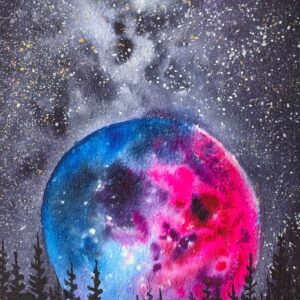 In-Studio Watercolour Paint Night – Water & Fire Moon