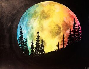 In-studio Paint Night - Rainbow Moon