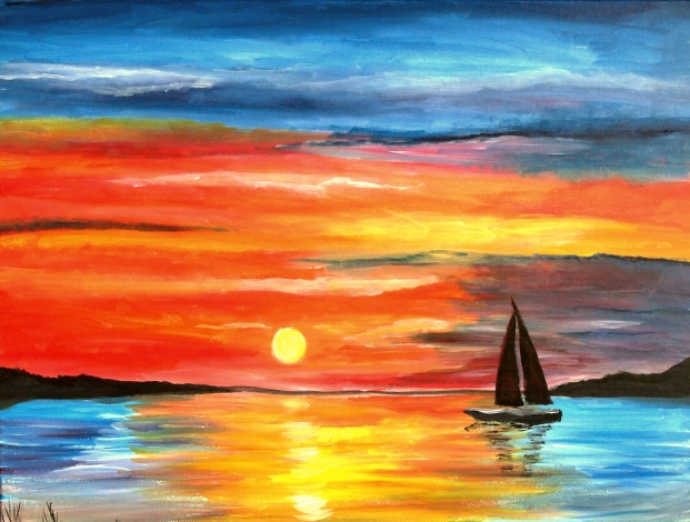 In-Studio Paint Night – Sailboat Sunset