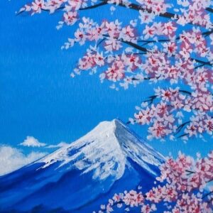 In-Studio Paint Night - Cherry Blossom and Volcano