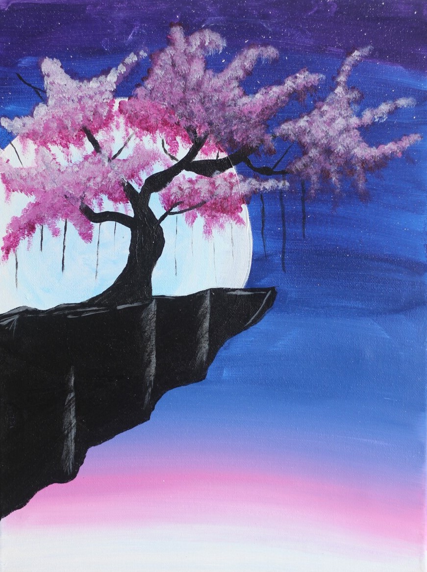 In-Studio Paint Night - Cherry Blossoms in the Moonlight