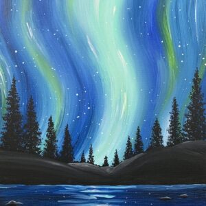 In-Studio Paint Night - Northern Lights Over Water