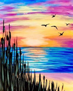 In-Studio Paint Night - Birds Over the Water