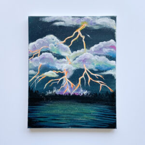 In-Studio Glow in the Dark Paint Night - Thunderstorm Lightning Bolts