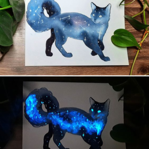 In-Studio Watercolour Paint Night - Glow in the Dark Galaxy Cats