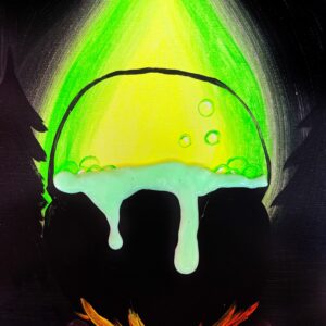 In-Studio Halloween Glow in the Dark Slime Party - Cauldron Slime