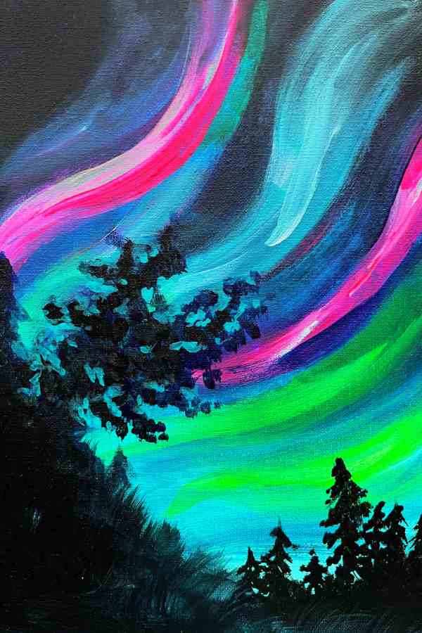 In-Studio Paint Night - Aurora Borealis Northern Lights Acrylic Painting