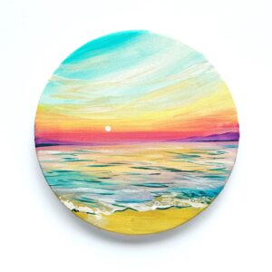 In-Studio Paint Night - Colourful Pastel Beach Sunset Waves Acrylic Painting