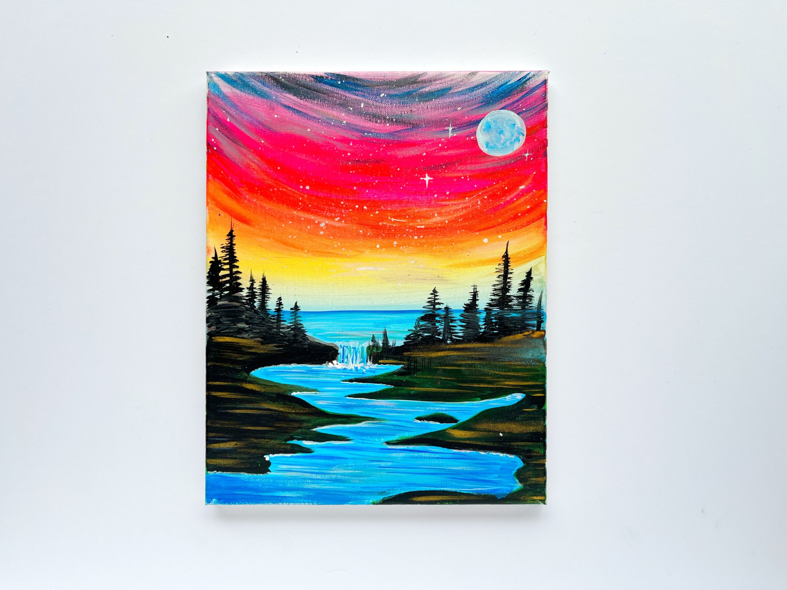 Sunrise Lake Acrylic Paint Night