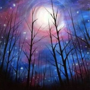In-Studio Paint Night – Forest Galaxy Acrylic Painting