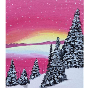 In-studio Paint Night - Pink Skies in the Winter