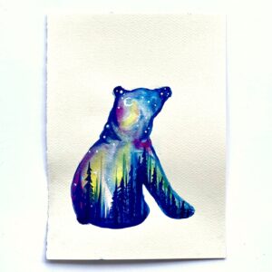 In-Studio Watercolour Paint Night - Woodland Galaxy Forest Friend