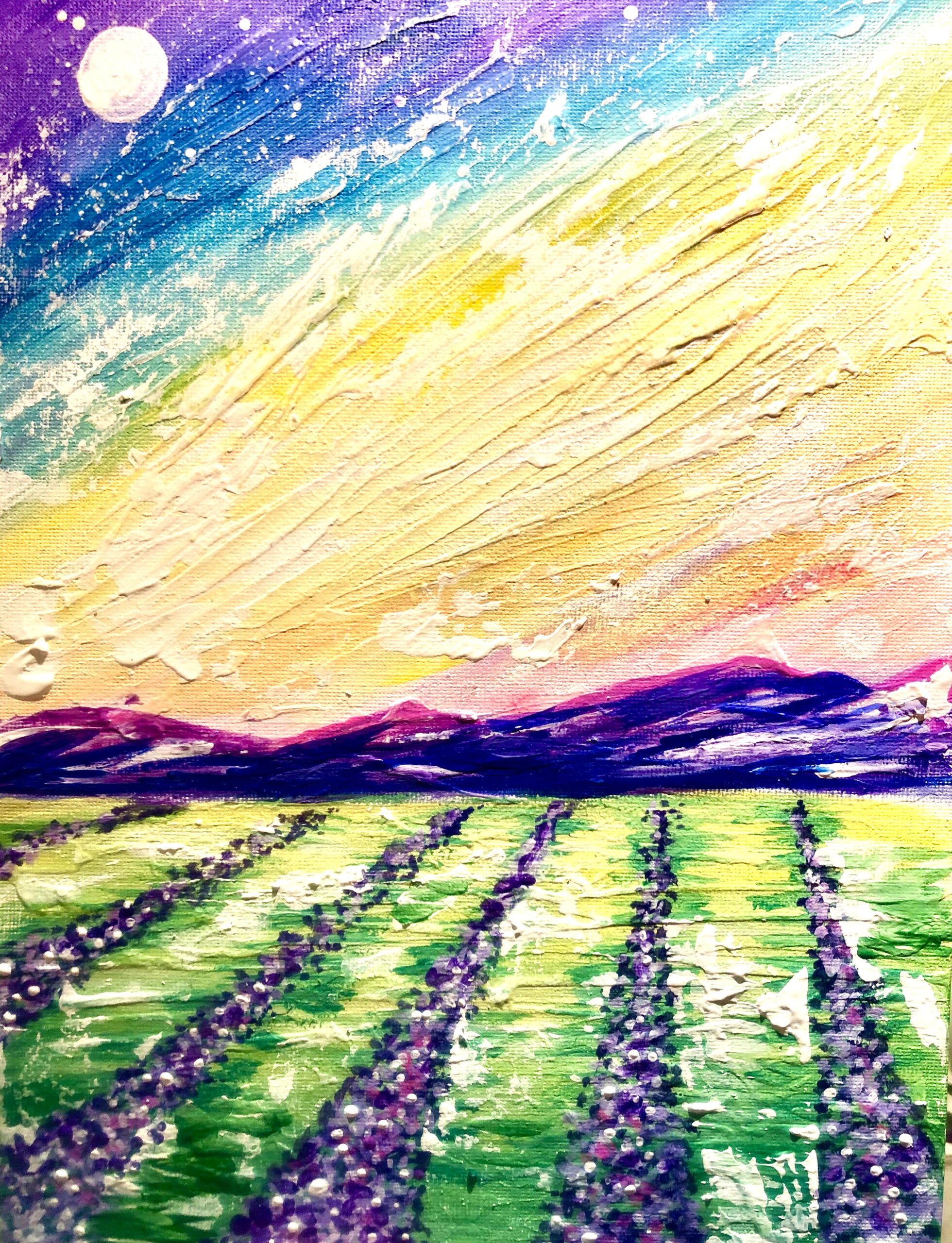 In-Studio Paint Night - Lavender Fields Acrylic Painting