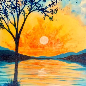In-Studio Paint Night - Sunrise Lake Acrylic Painting