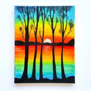In-Studio Paint Night - Summer Rainbow Skies Acrylic Painting