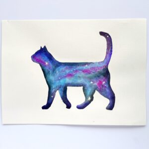In-Studio Watercolour Paint Night - Glow in the Dark Galaxy Cat
