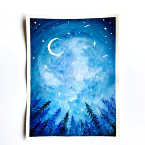 In-Studio Watercolour Paint Night - Midnight Starry Sky
