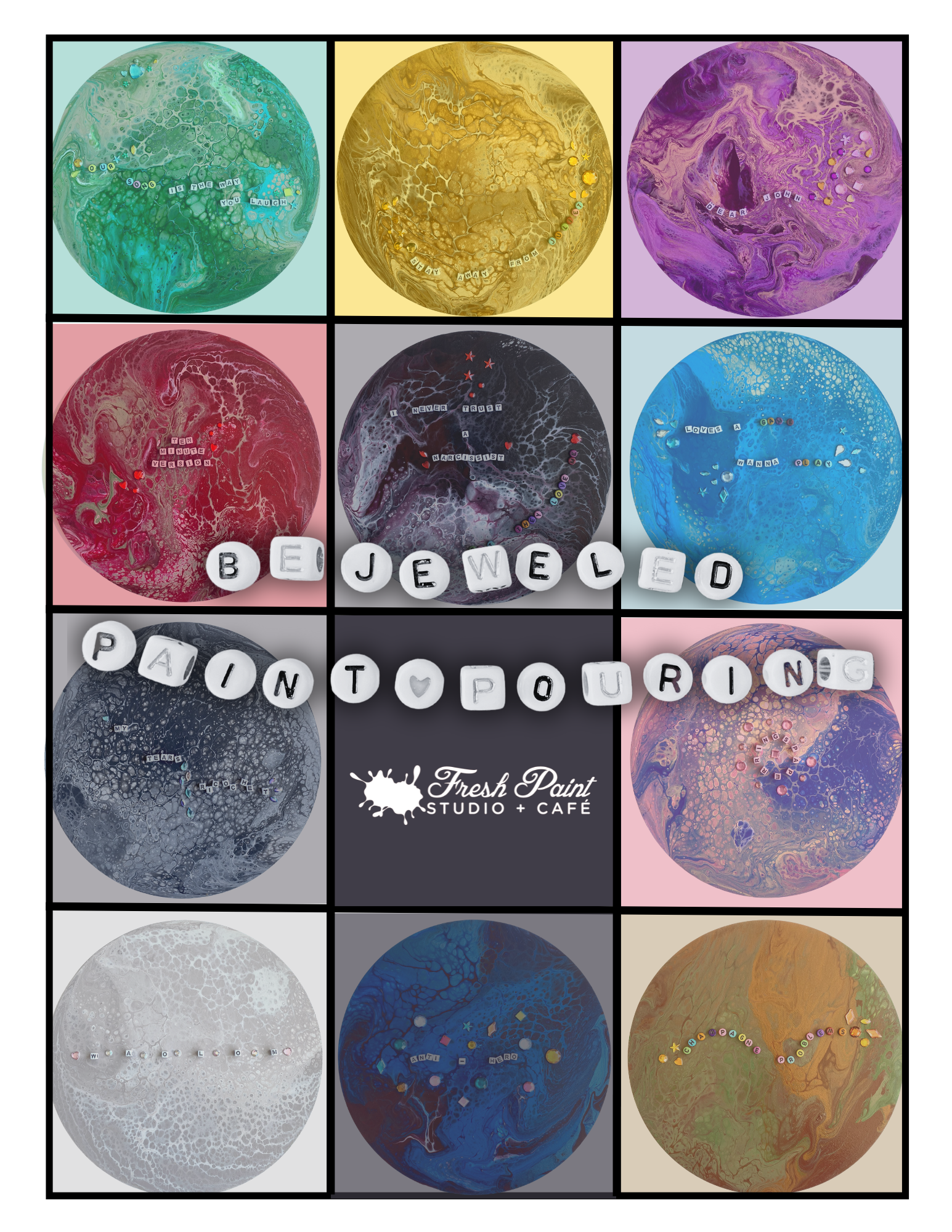 In-Studio TAYLOR SWIFT - BEJEWELED PAINT POURING – CREATE YOUR ERA