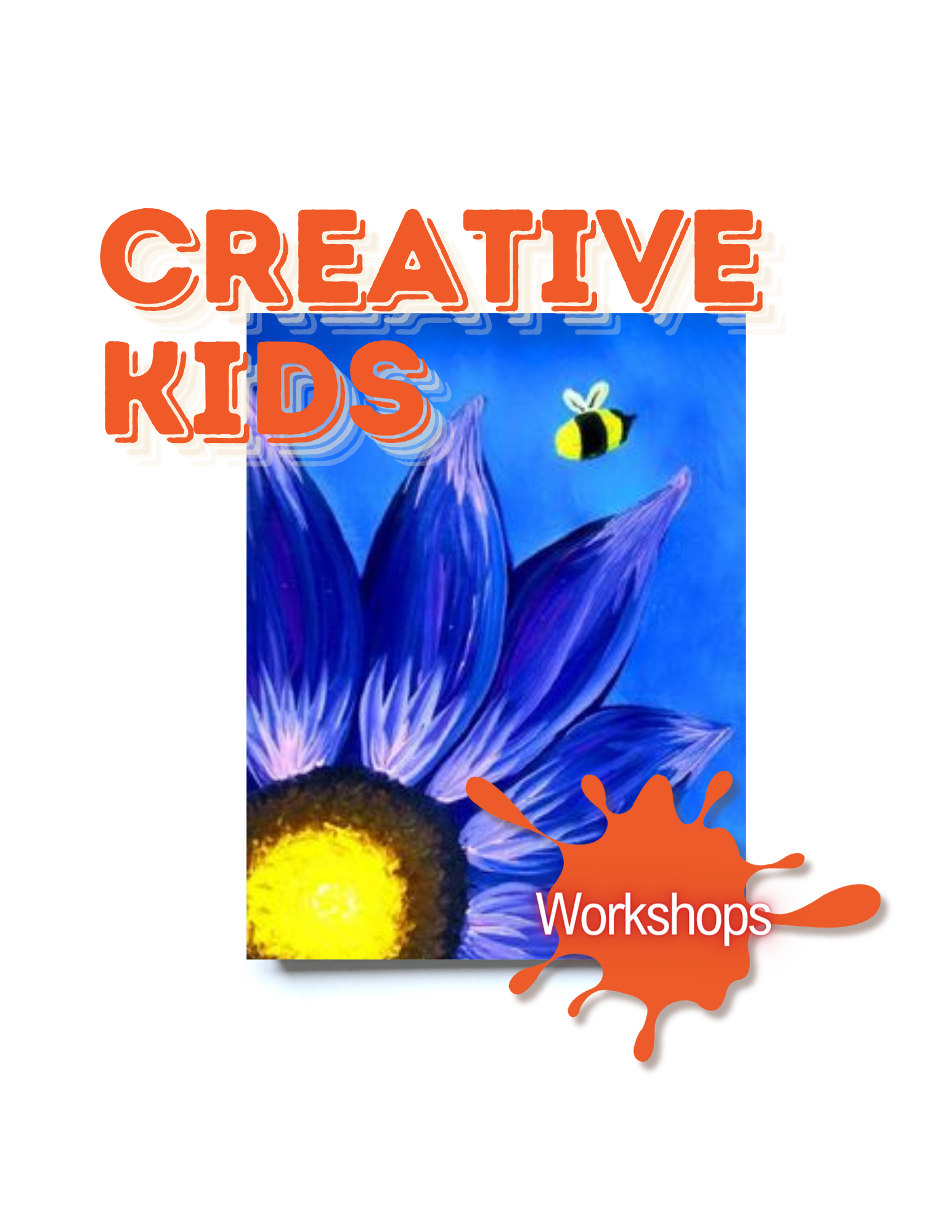 In-Studio Creative Kids: Blue Flower and Bee Summer Fun Workshop!