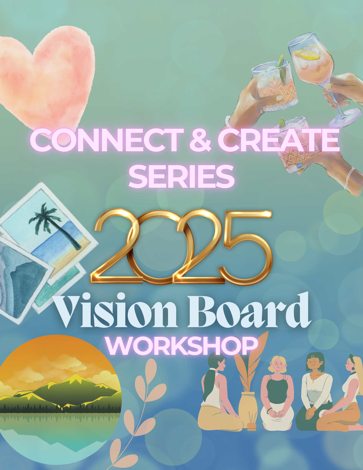 In-Studio Paint Night - Connect & Create Series - 2025 Vision Board Workshop